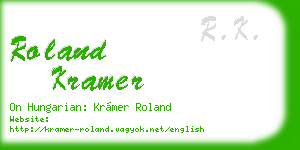 roland kramer business card